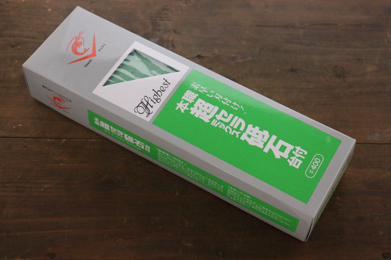 Naniwa Ceramic Chosera 400 Grit Sharpening Stone with Non-Slip Plastic Base - Professional Knife & Tool Sharpener for Kitchen, Workshop & Outdoor Use