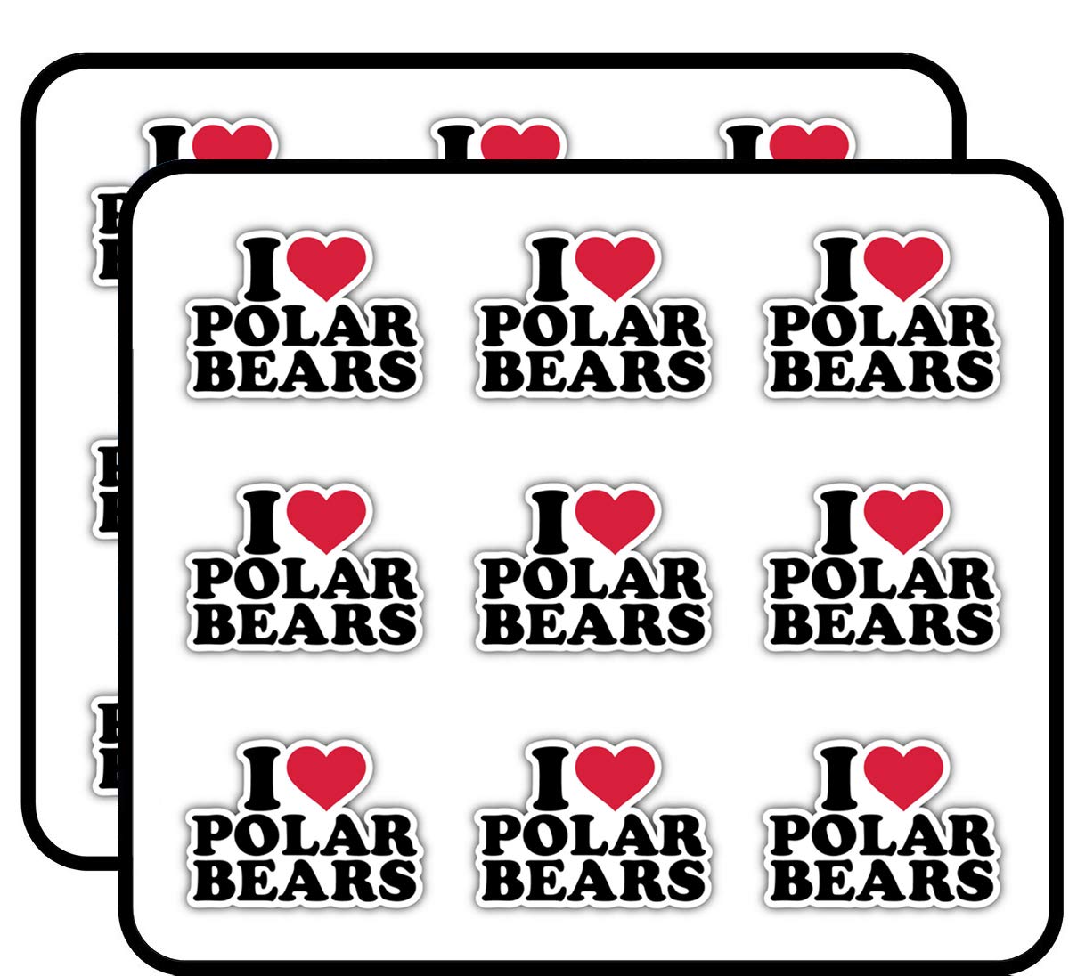 Polar Bear Stickers for Planners - 18 Pack 2 Inch Cute Cartoon Animal Decals for Scrapbooking, DIY Crafts, Journals & Bullet Journaling - Perfect for School, Office & Gift Giving