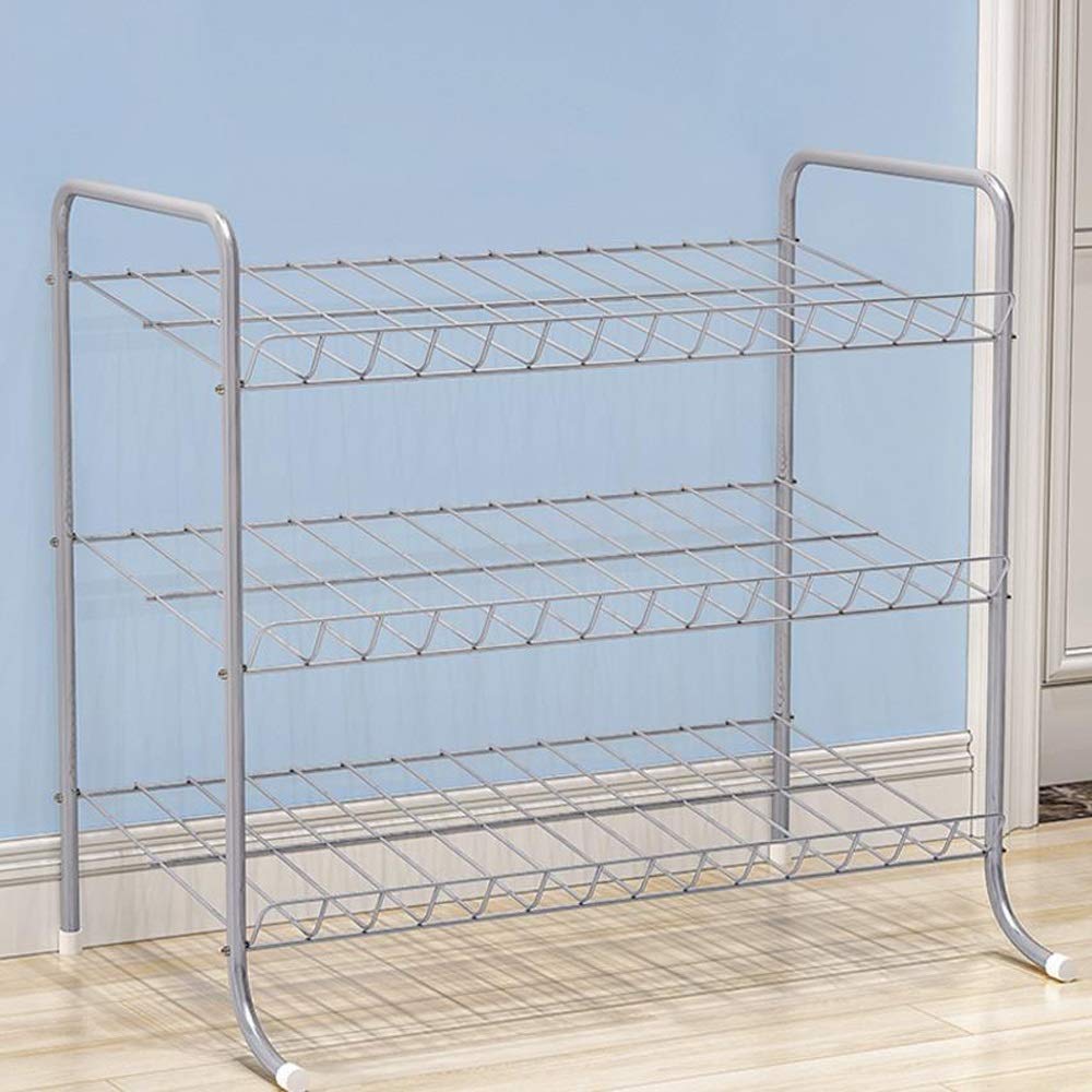 3-Tier Space Saving Shoe Rack Organizer - Holds 10 Pairs of Shoes - White Shoe Storage Cabinet (68 x 37 x 57 cm) - Perfect for Entryway, Closet & Bedroom Organization