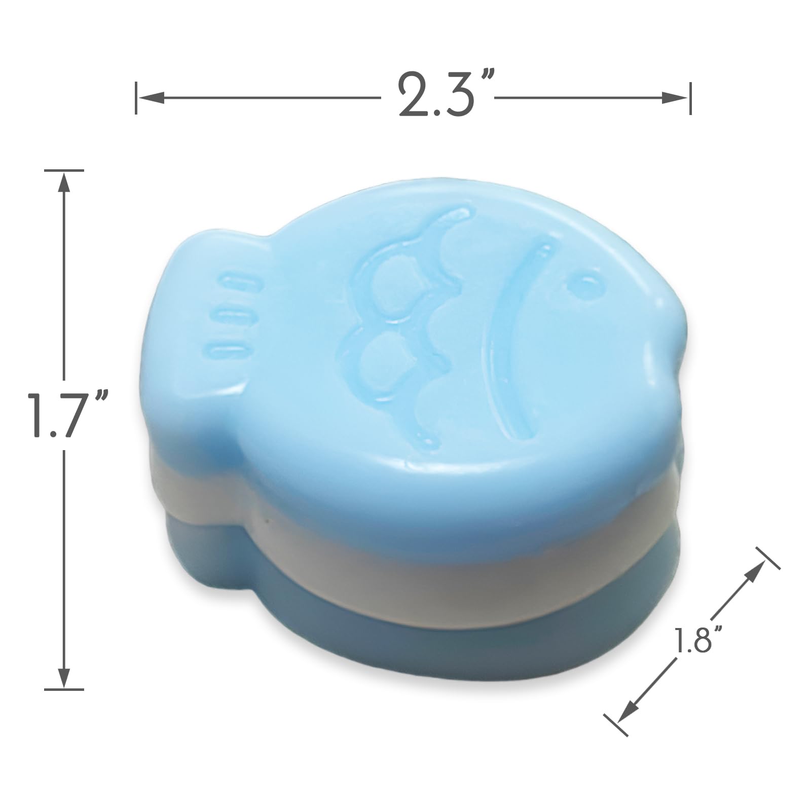 Heeli 3-Layer Taiyaki Squishy Toy - Cute Fish-Shaped Stress Relief Squeeze Toy, Soft Silicone Sensory Fidget Toy for Kids & Adults - Perfect Gift for Anxiety Relief, Office, or Home Relaxation (Blue & White, 1PC)