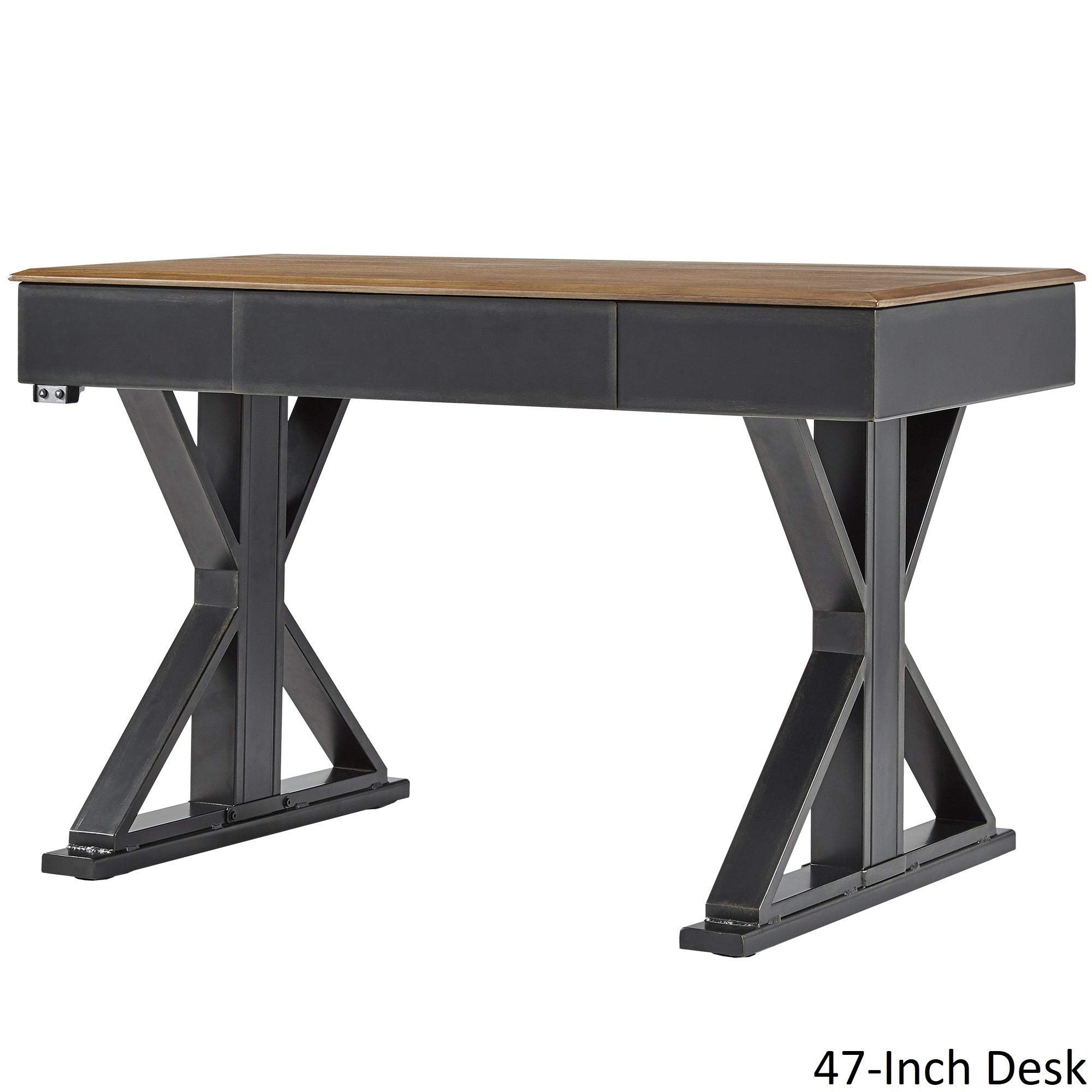 Classic 47-Inch Wide Adjustable Standing Desk with X-Base - Inspire Q Cabella Height Adjustable Workstation for Home Office & Study Room