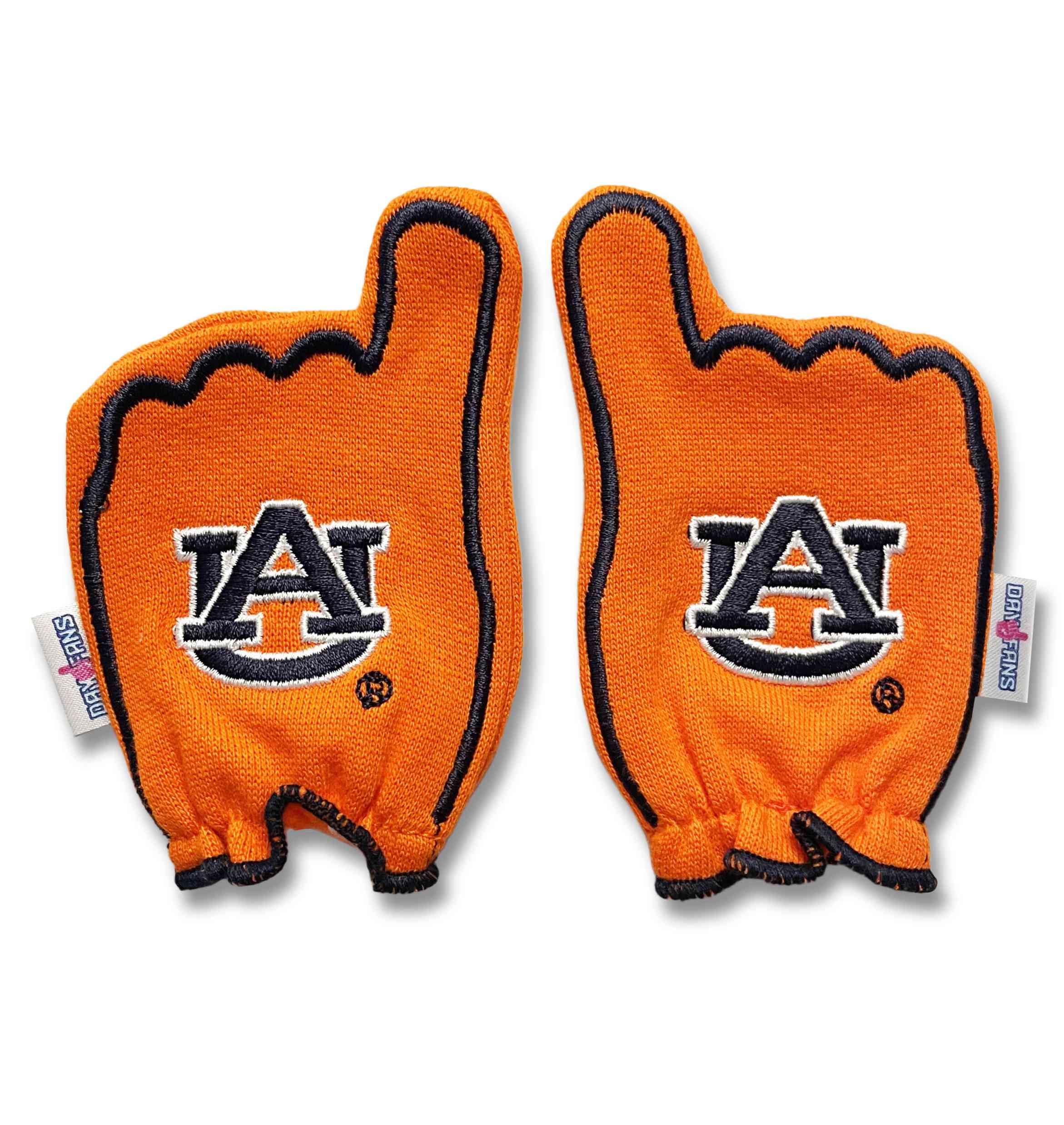 Official Auburn Tigers Baby Mittens - Soft Protective Mittens for Newborns 0-3 Months (Auburn Orange) - Perfect for Game Day, Photo Shoots & Everyday Comfort