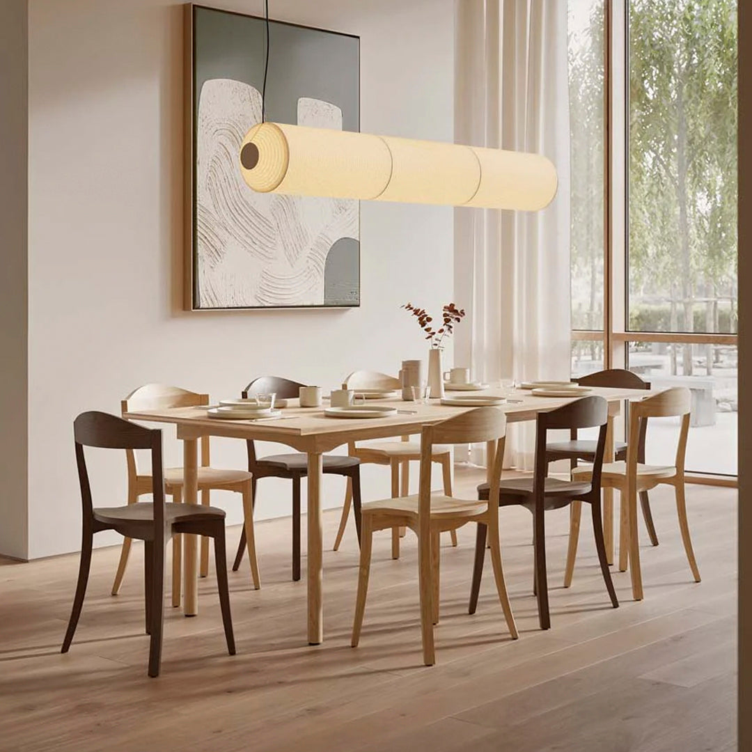 Bibolina Modern Rectangular Dining Table - Solid Wood Kitchen Table for 6 - Perfect for Family Dinners & Entertaining Guests