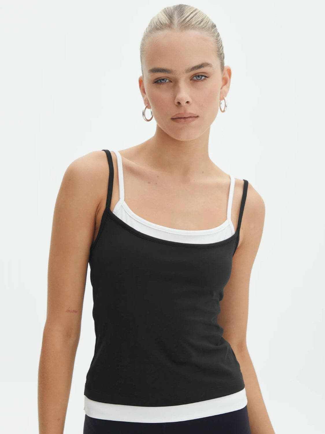 Stylish Faux Layered Cami Top for Women - Trendy Summer Tops & Casual Wear - Perfect for Date Nights, Office Outfits & Weekend Brunch