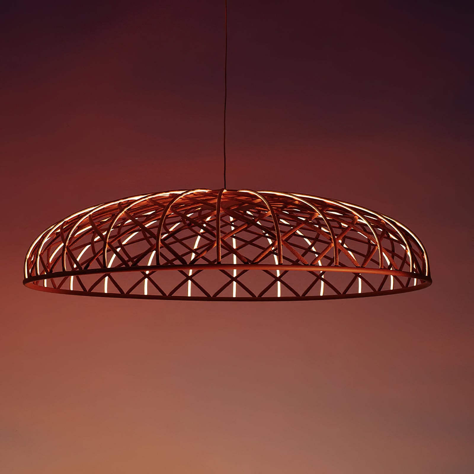Braided Rope Round Pendant Light - Modern Farmhouse Ceiling Fixture for Kitchen, Dining Room & Bedroom Lighting