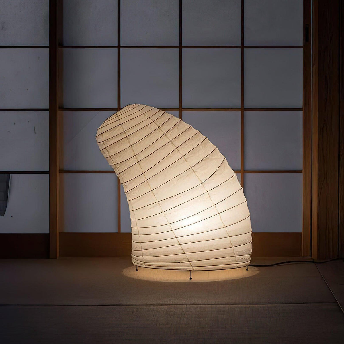 Akari Paper Table Lamp - Handmade Japanese Shoji Style Lighting for Bedroom, Living Room & Office - Warm Ambient Light for Relaxation & Decor