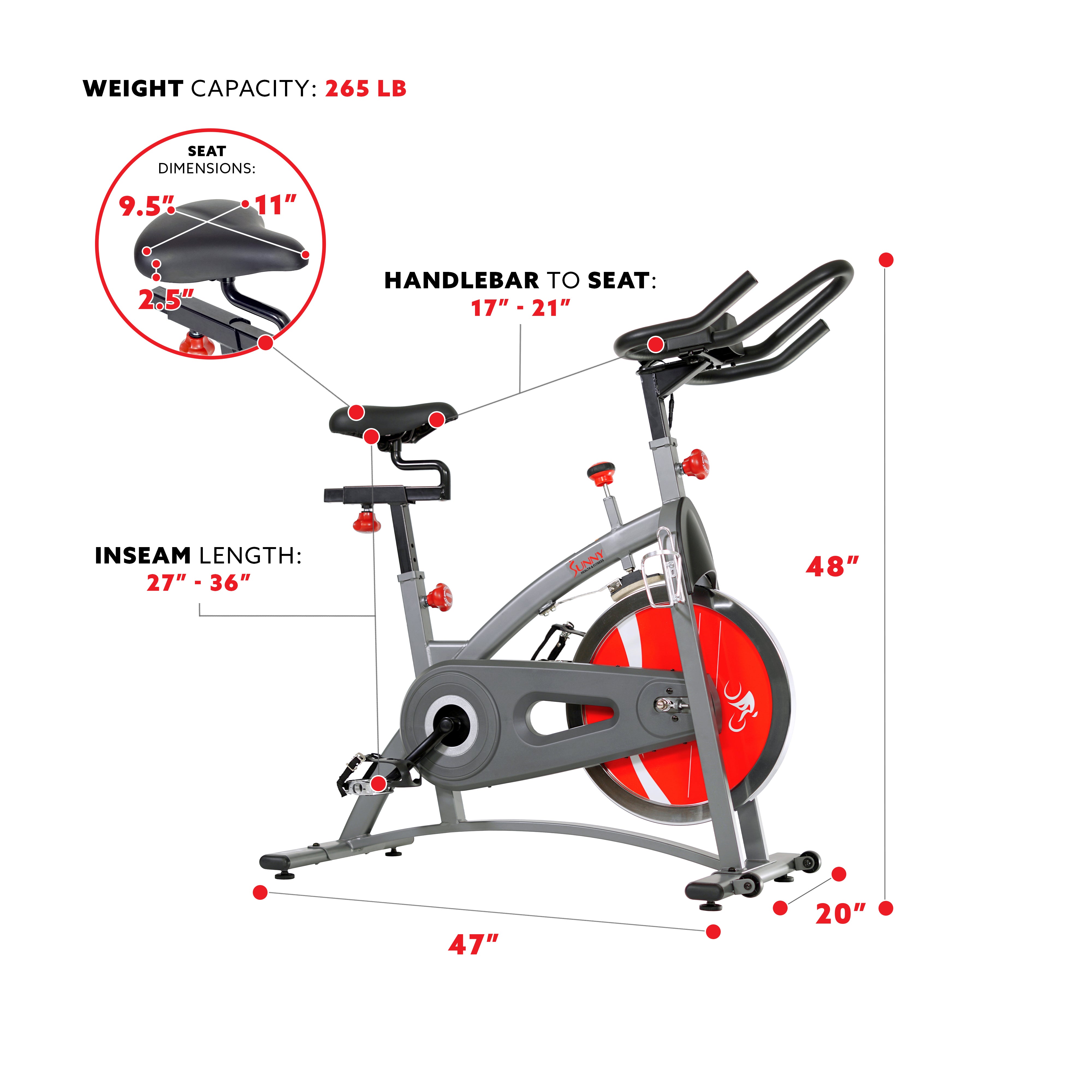Premium Belt Drive Exercise Bike for Indoor Cycling - Quiet & Smooth Workout with LCD Monitor - Perfect for Home Gym, Cardio Training & Fitness Enthusiasts