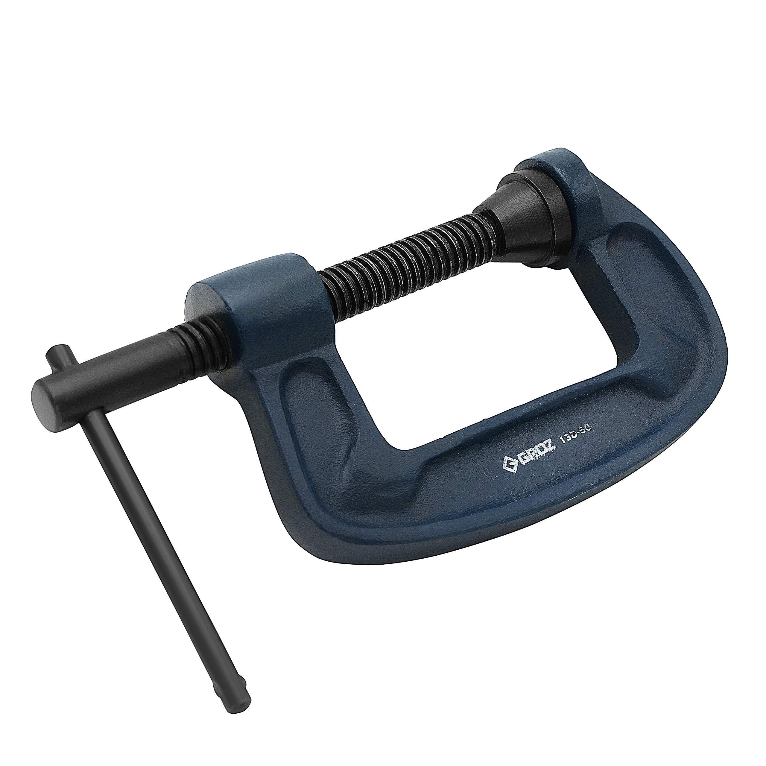 Groz 35807 2 Inch Heavy Duty Ductile Iron C-Clamp - Perfect for Woodworking, Metalworking, and DIY Projects