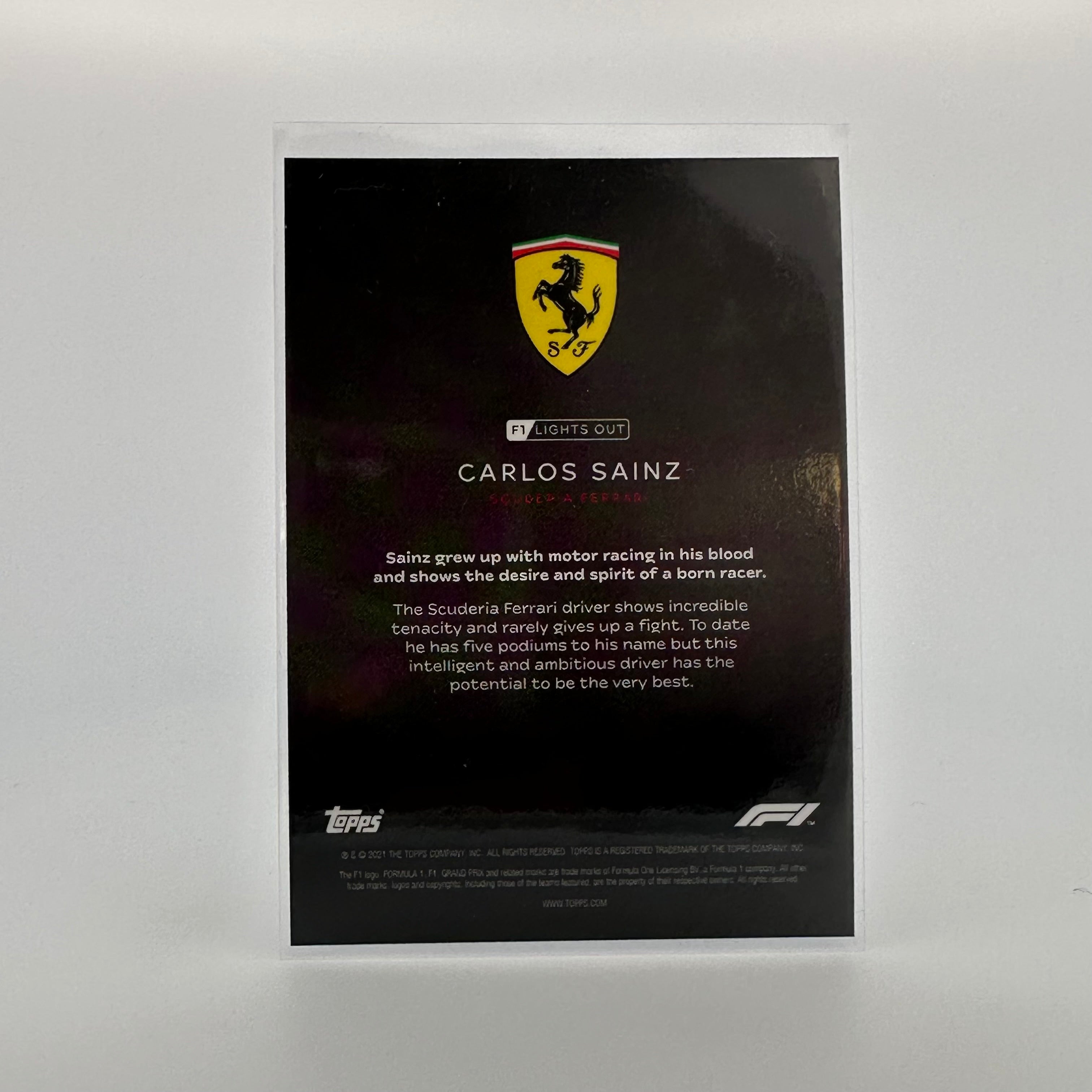 Carlos Sainz F1 Racing Driver Green Parallel Collectible Card - Perfect for F1 Fans, Sports Memorabilia Collectors, and Trading Card Enthusiasts