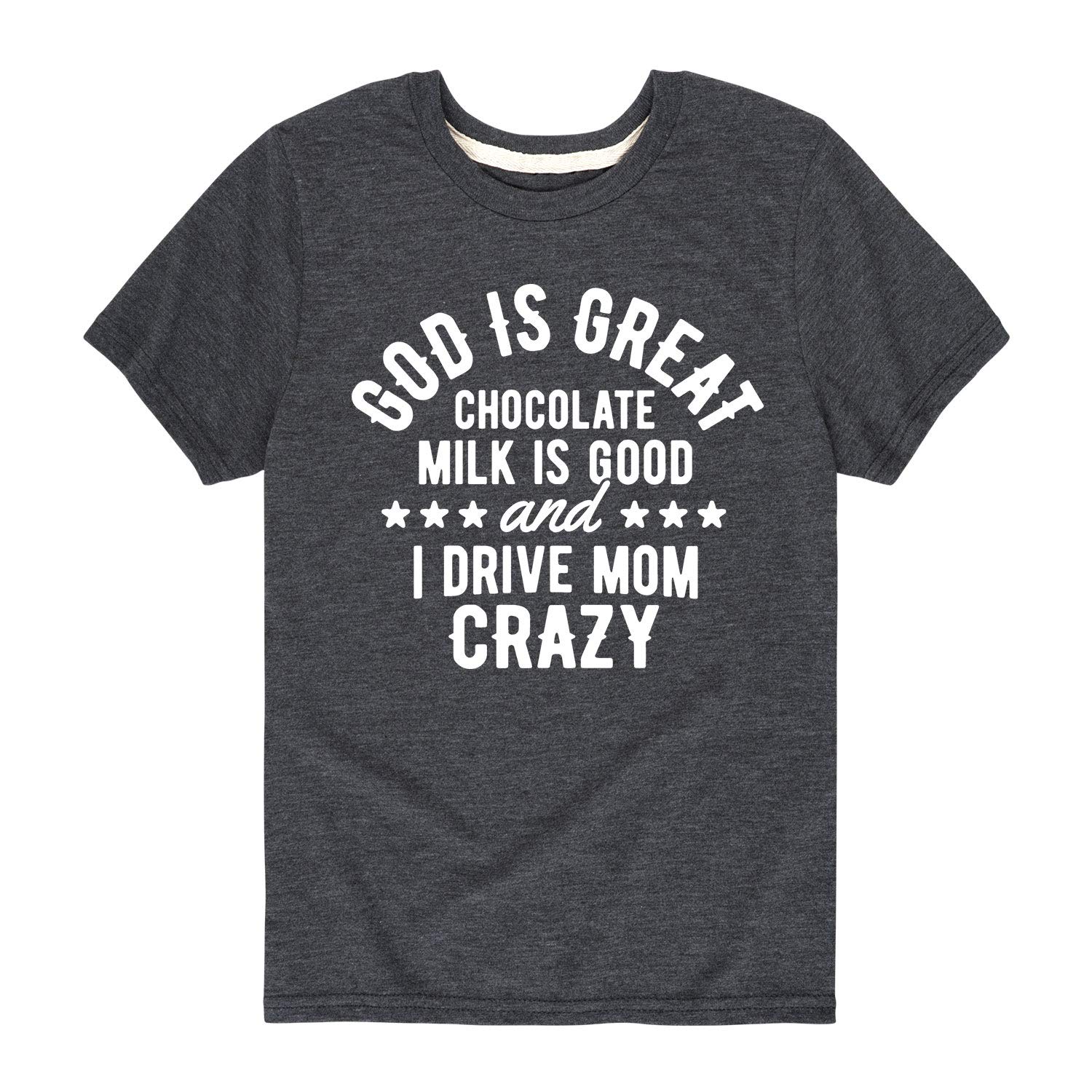 God is Great Chocolate Milk Toddler & Youth Short Sleeve T-Shirt - Soft Cotton Christian Tee for Boys & Girls - Perfect for Church, Sunday School & Family Outings