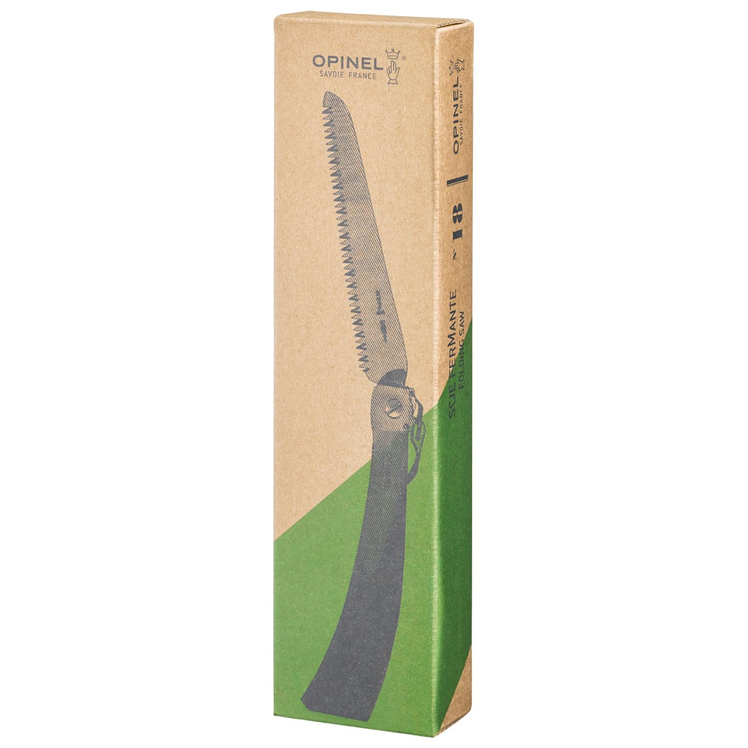 Opinel No.12 Folding Saw - Carbon Steel Pruning Saw with Beechwood Handle for Gardening, Camping & Outdoor Activities | Compact Folding Design for Tree Trimming, Bushcraft & Woodworking