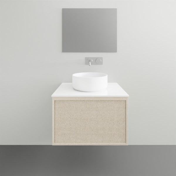 ADP Clifton Vanity - Modern Bathroom Vanity Set with Sink & Mirror, White Gloss Finish - Perfect for Small Bathrooms, Powder Rooms & Guest Baths