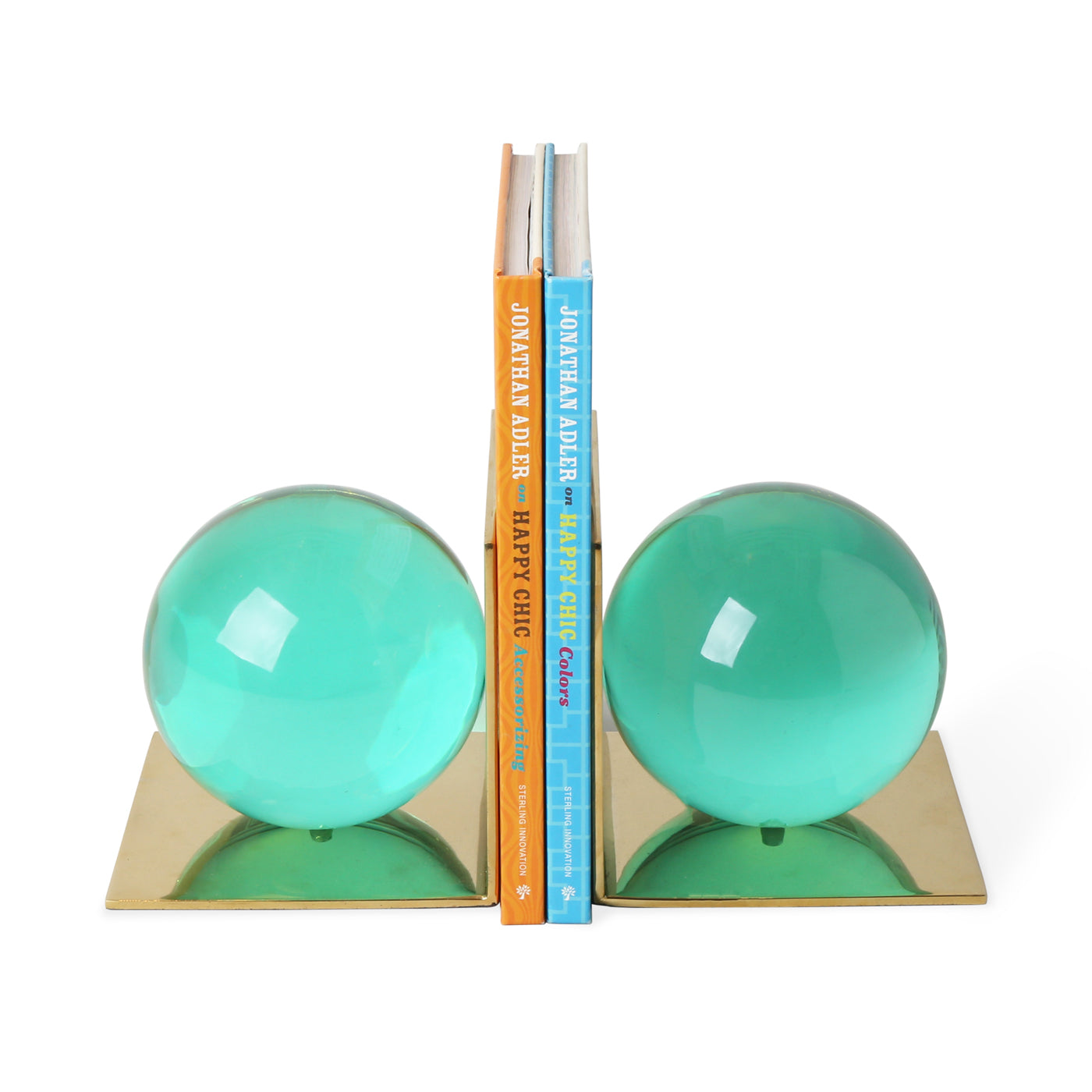 Globo Bookends - Heavy Duty Metal Bookends for Shelves - Perfect for Home, Office, and Library Organization