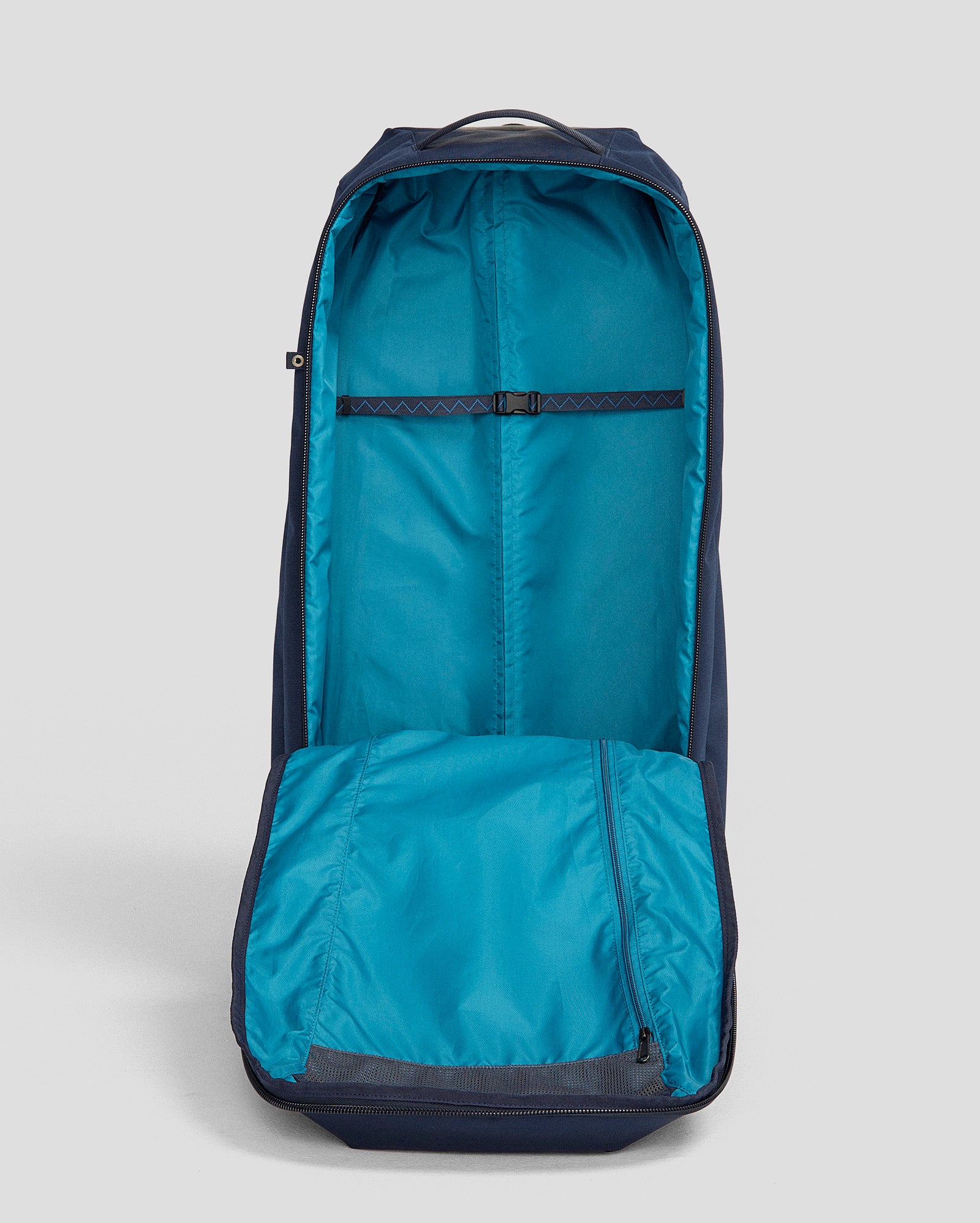Hybrid Trolley v5 70L Travel Backpack - Pure Navy Blue for Outdoor Adventures, Business Trips & Weekend Getaways