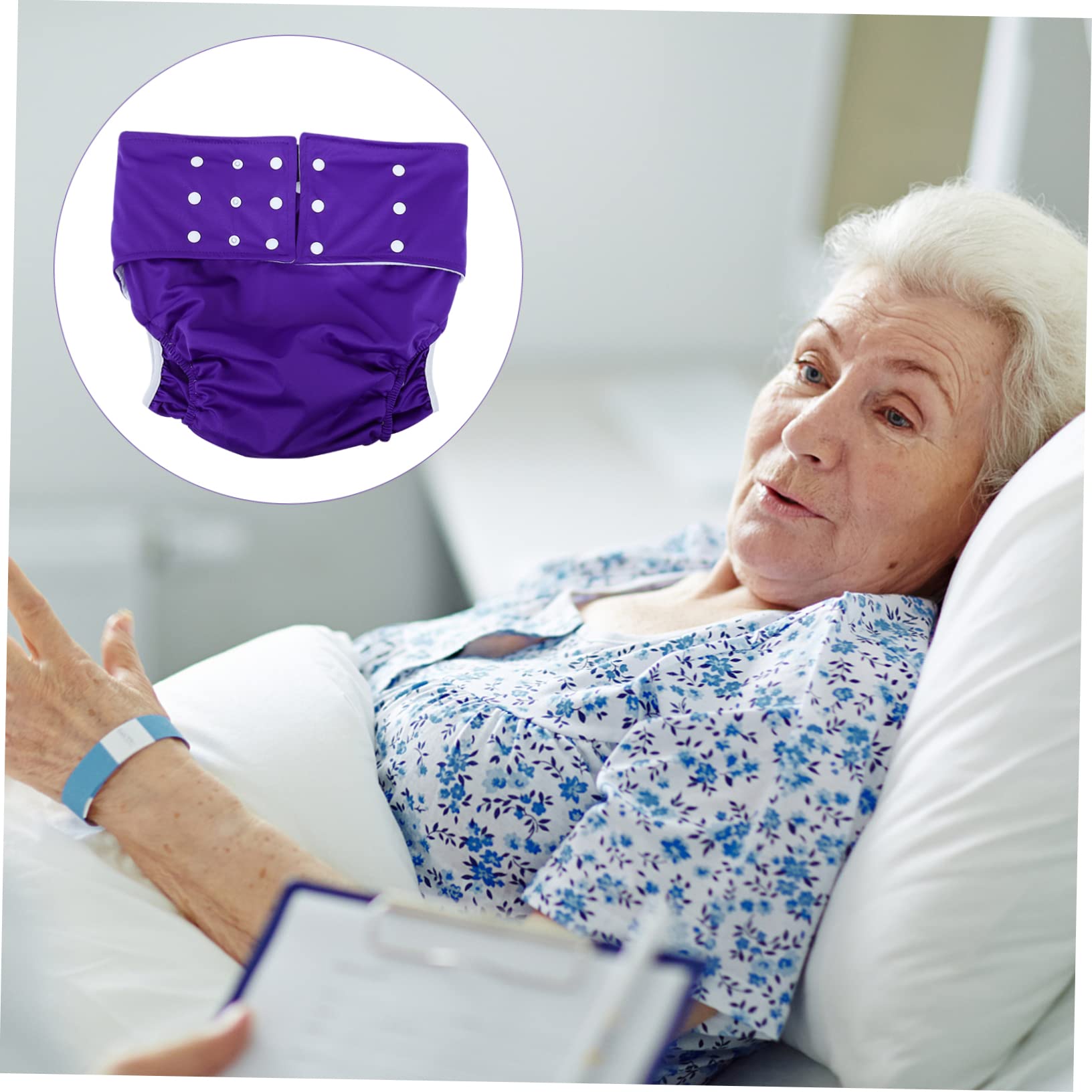 Hemoton 8 Pack Reusable Adult Cloth Diapers for Men & Elderly - Washable Incontinence Underwear for Comfort & Protection - Perfect for Nighttime Use, Travel & Post-Surgery Care