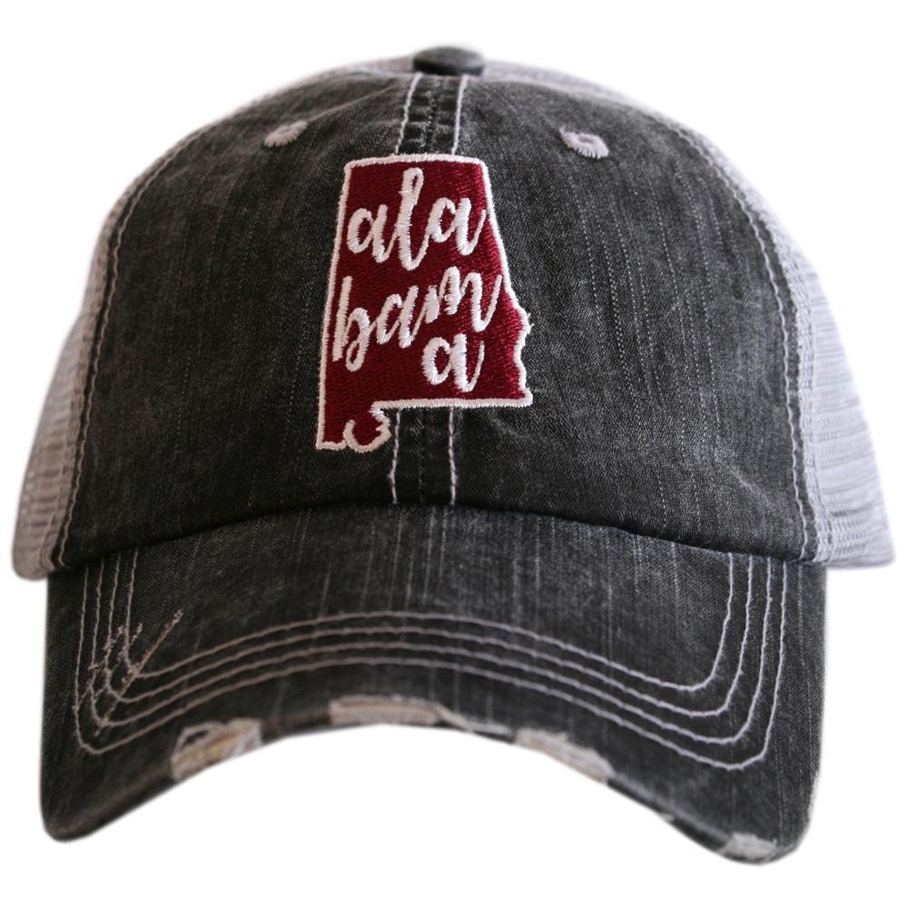 KATYDID Alabama State Shape Baseball Cap - Adjustable Cotton Hat for Men & Women - Perfect for College Football, Tailgating, and Outdoor Activities