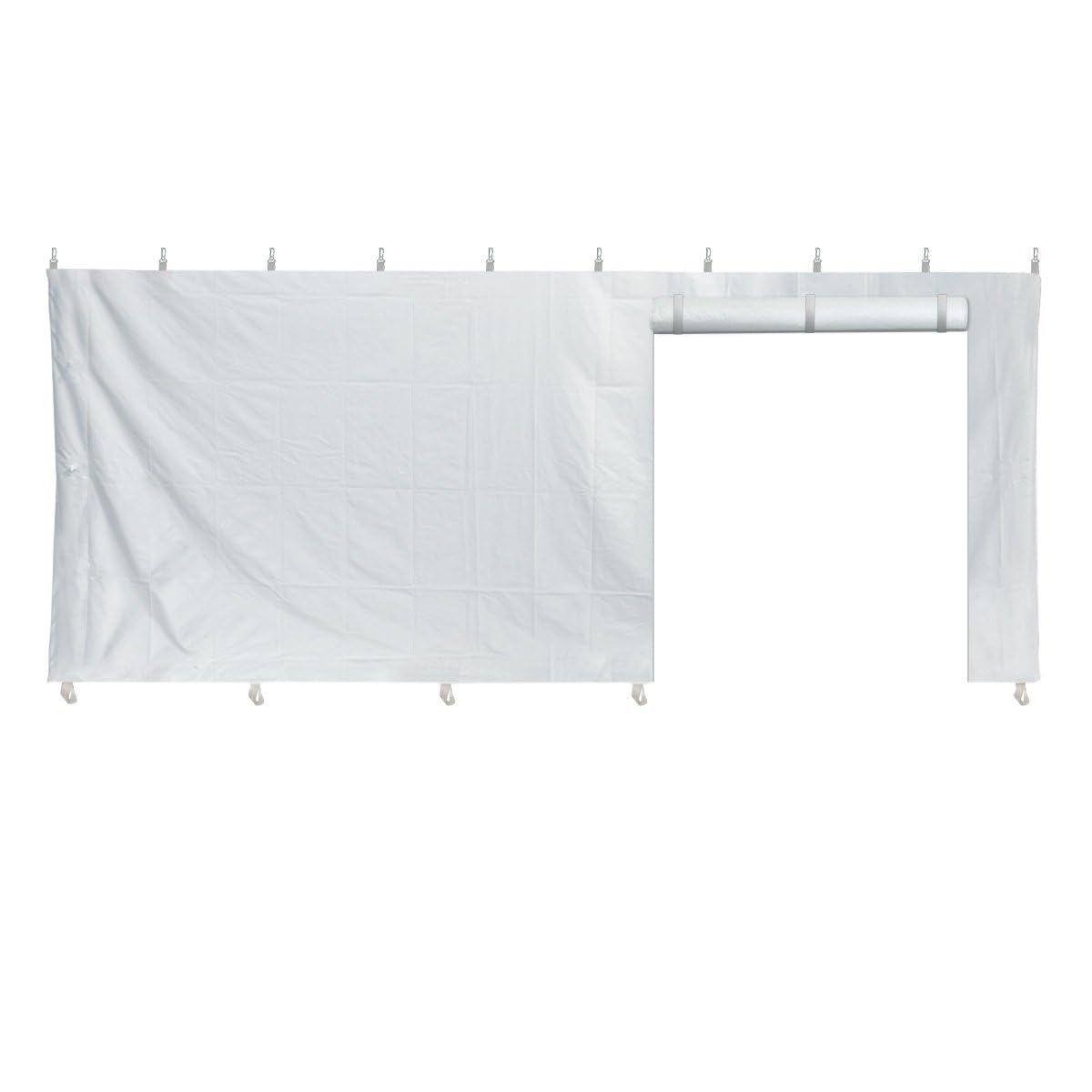 7' x 20' Party Canopy Tent Sidewall with Zipper - Translucent PVC Vinyl Material for Outdoor Events, Weddings & Commercial Tents | Includes Clips & Grommets (Tent Not Included) | Perfect for Backyard Parties, Festival Booths & Camping Shelters