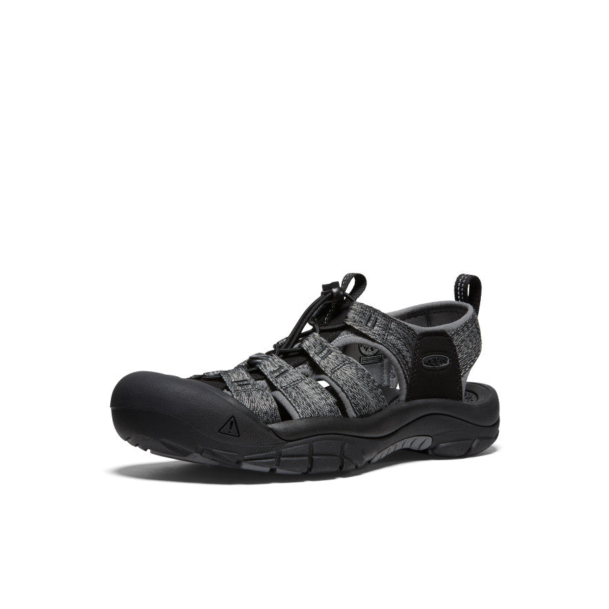 Men's Newport H2 Sandal - Comfortable Water Shoes for Hiking, Beach & Outdoor Activities | Black/Steel Grey | Perfect for Walking, Swimming & Travel