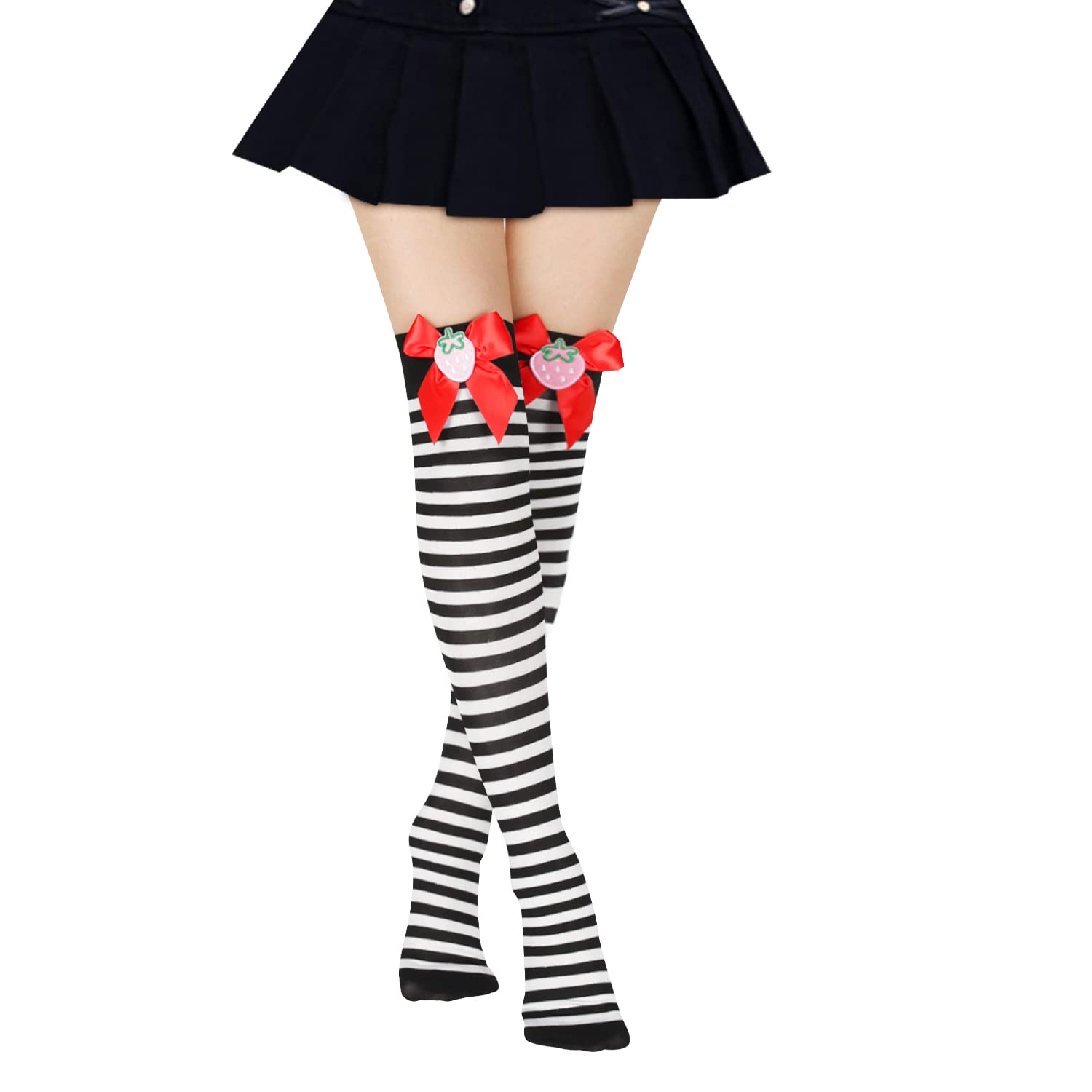 Benefeet Women's Thigh High Argyle Socks - Fun Striped Knee-High Stockings for Dress Up & Costumes