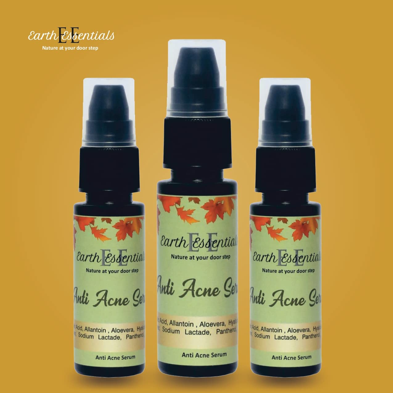 Earth Essentials Anti-Acne Face Serum with Allantoin & 2% Salicylic Acid - Acne Treatment for Oily & Sensitive Skin | Dermatologist-Tested Skincare for Men & Women | Daily Use for Clear, Healthy Complexion