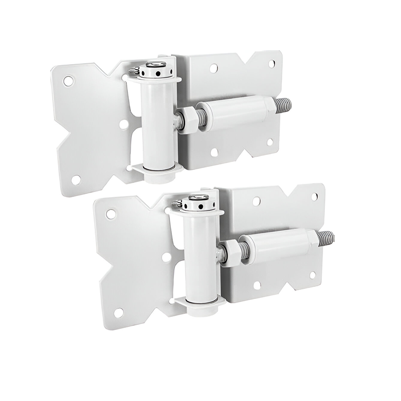Stainless Steel Adjustable Gate Hinge Pair - White Hamptons Style, 7-Year Warranty - Perfect for Garden Gates, Fences & Outdoor Structures