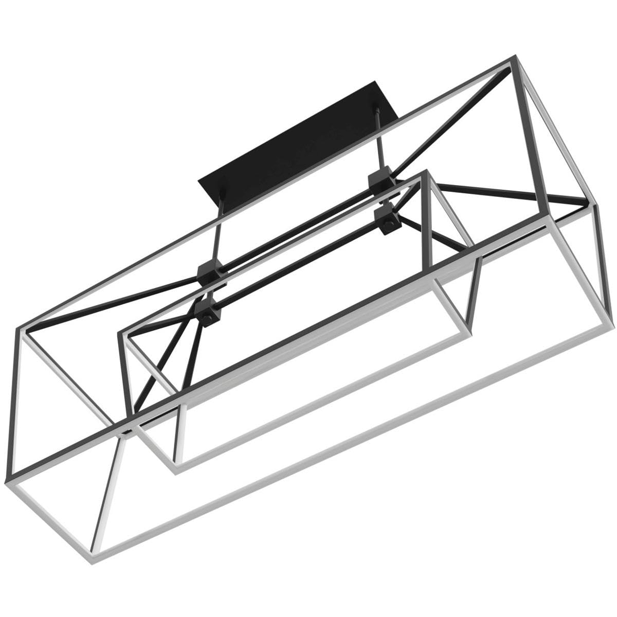 HF9412-BLK Park Avenue Crystal Chandelier - Modern Hanging Ceiling Light Fixture for Dining Room, Bedroom & Living Room Decor