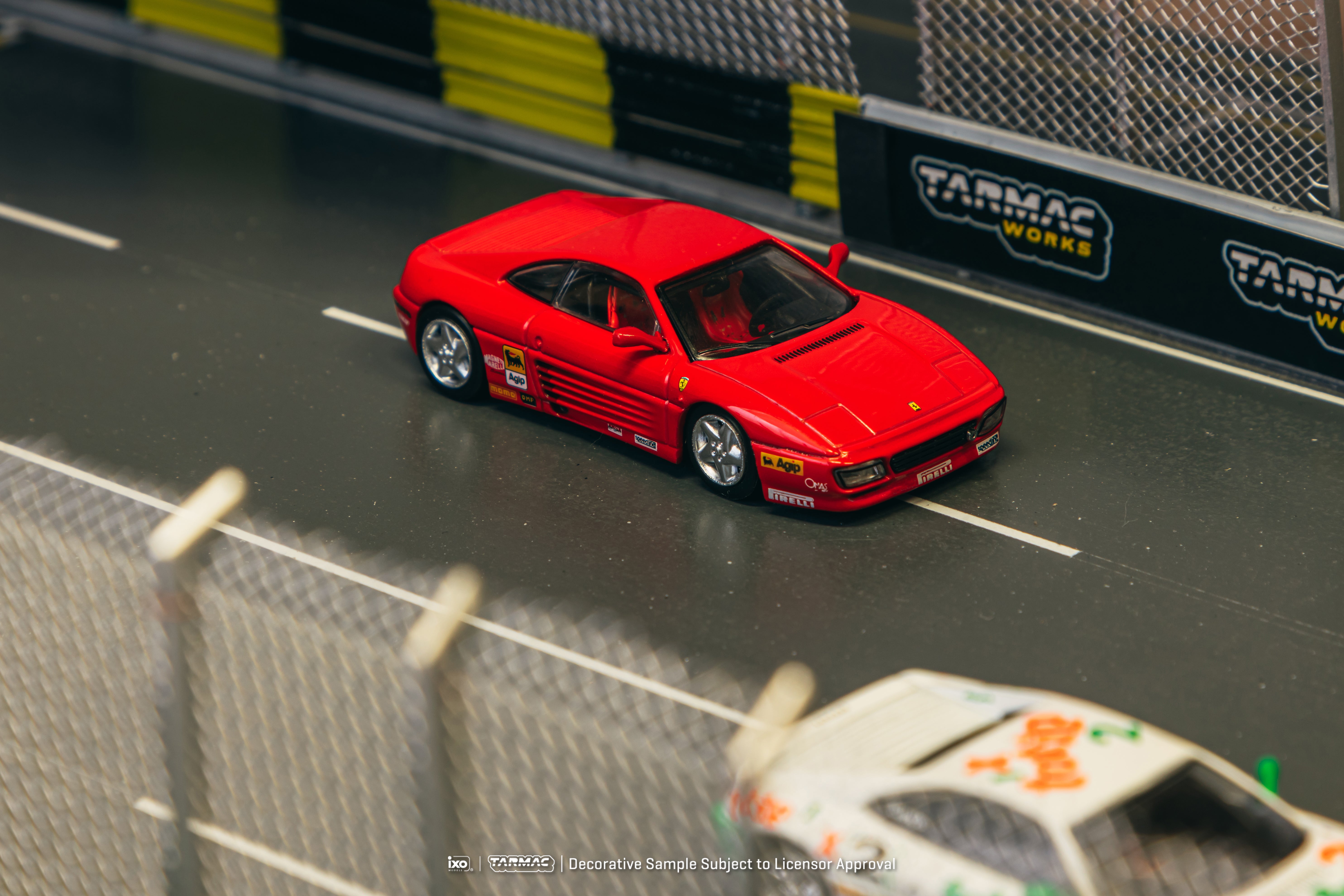 Tarmac Works 1/64 Scale Ferrari 348 Challenge Diecast Model Car - Hobby64 Collectible for Car Enthusiasts | Perfect for Display, Racing Dioramas, and Gift Giving
