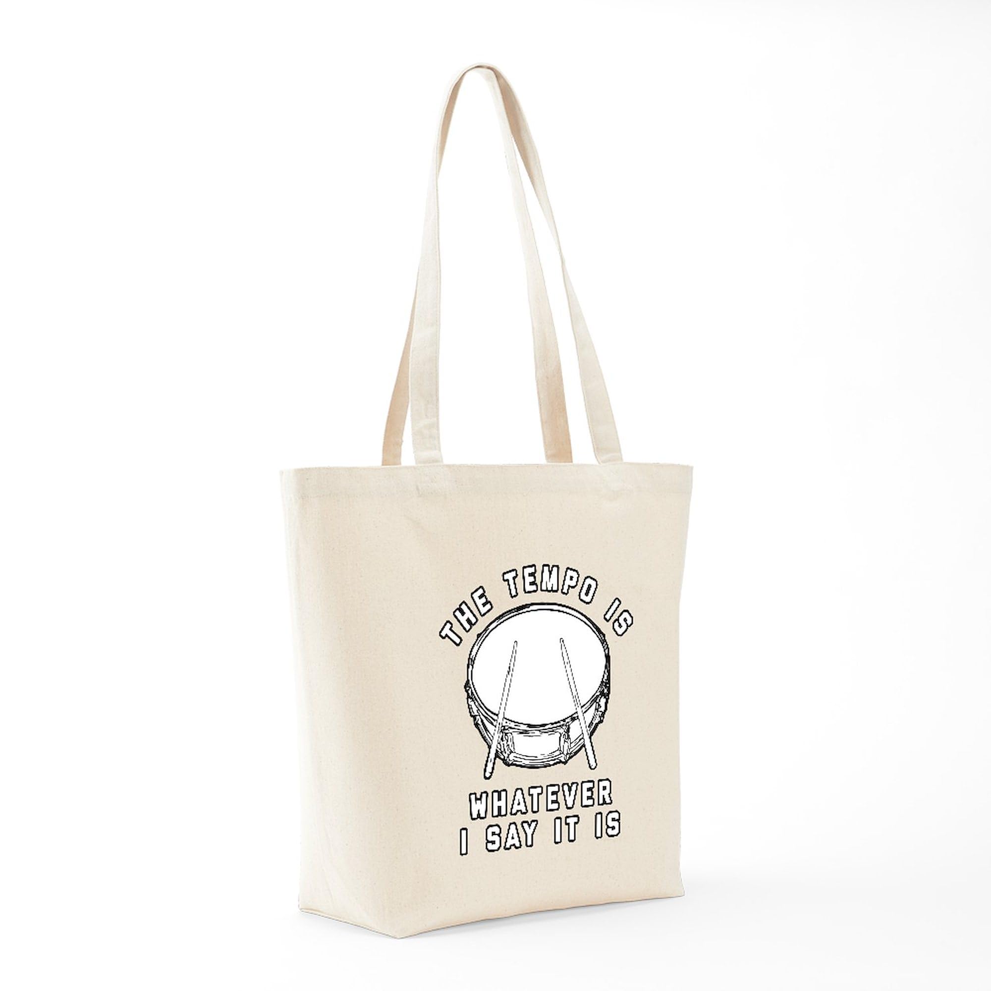 The Tempo Is Whatever I Say It Is - Natural Canvas Reusable Tote Bag for Shopping, Groceries & Beach | Eco-Friendly & Durable | CafePress