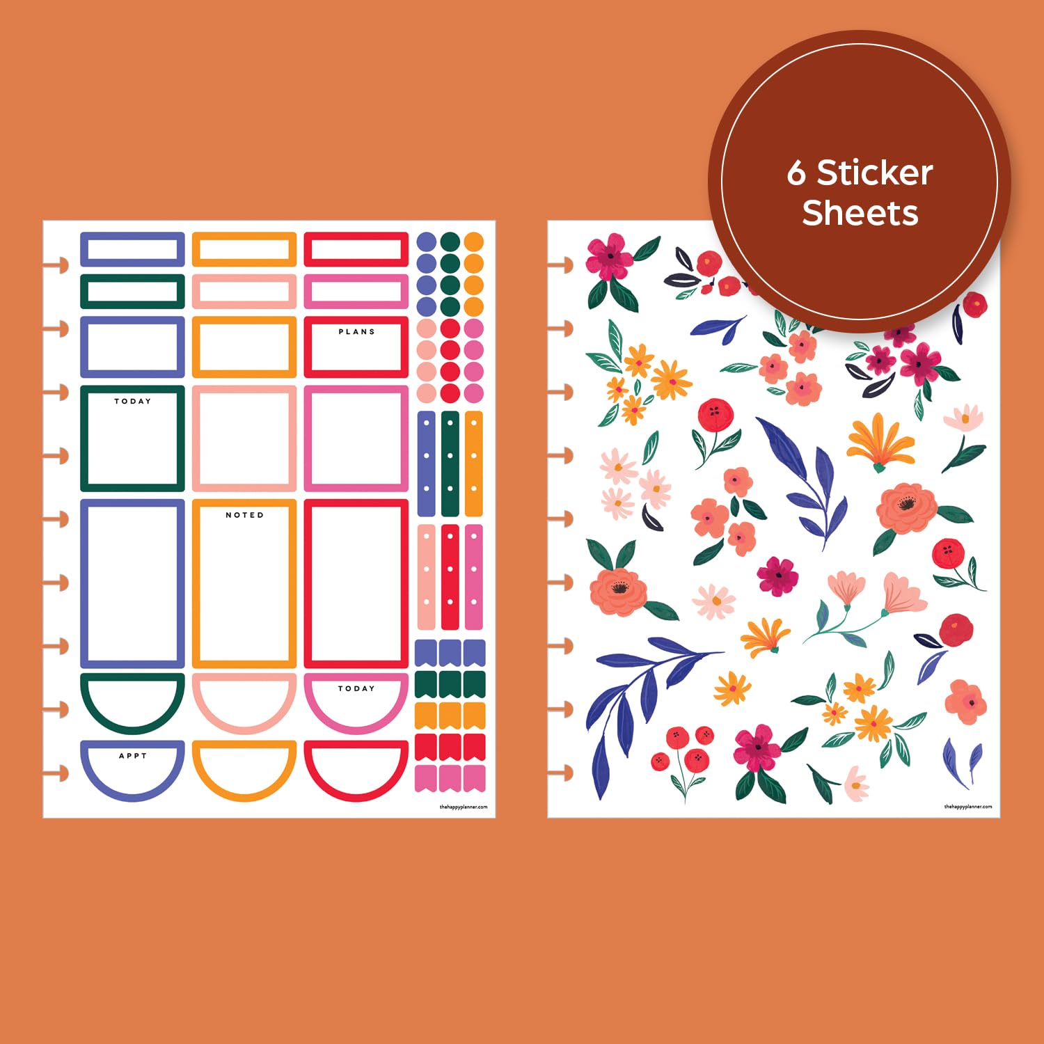 Happy Planner Disc-Bound 12-Month Planner 2025 - Daily Weekly Monthly Organizer, Classic Size (7
