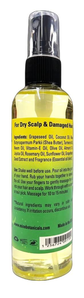 Organic Turmeric & Neem Hair Oil with Jojoba & Almond Oil - Scalp Treatment for Dry Hair, Dandruff Relief & Hair Growth - Perfect for Daily Moisturizing & Nighttime Hair Care Routine