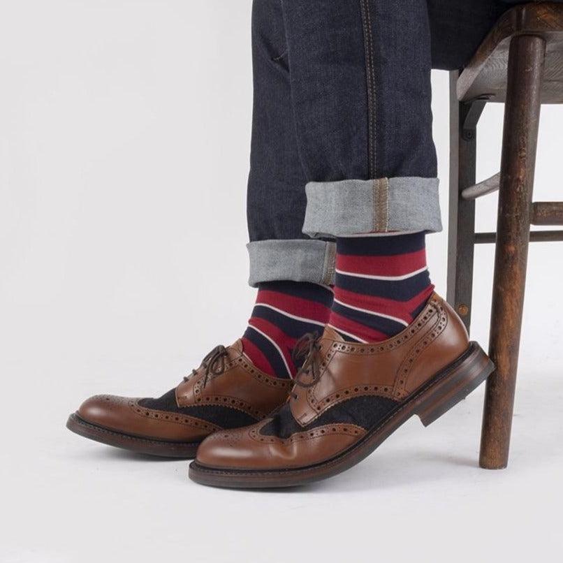 Men's Queen's Dragoon Guards Cotton Socks - Breathable Military Style Socks for Casual Wear & Outdoor Activities
