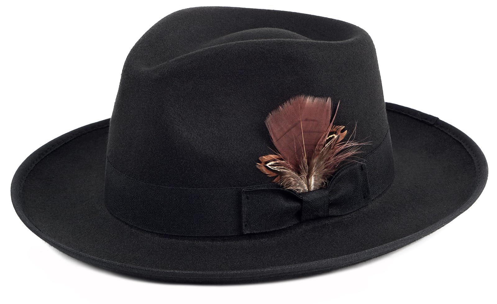 Stylish FADACHY Fedora Hat for Men & Women - Wide Brim Felt Dress Hat, Classic Panama Trilby - Perfect for Outdoor Events, Weddings & Fashion Accessories