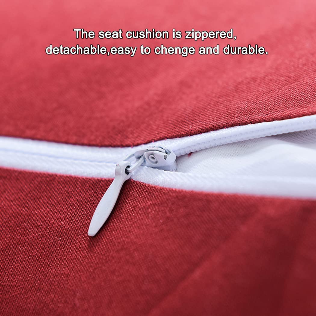 **Outdoor Hanging Basket Chair Cushion - Soft Deep Seat Pad for Egg Chair, Swing, or Lounge Chair - Comfortable Red Cushion (Stand Not Included) - Perfect for Patio, Garden, or Balcony Relaxation**
