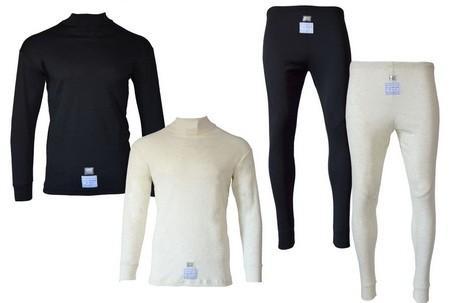Premium White FIA Approved Underwear Set with Socks & Balaclava - Comfortable Base Layer for Racing, Motorcycle & Winter Sports
