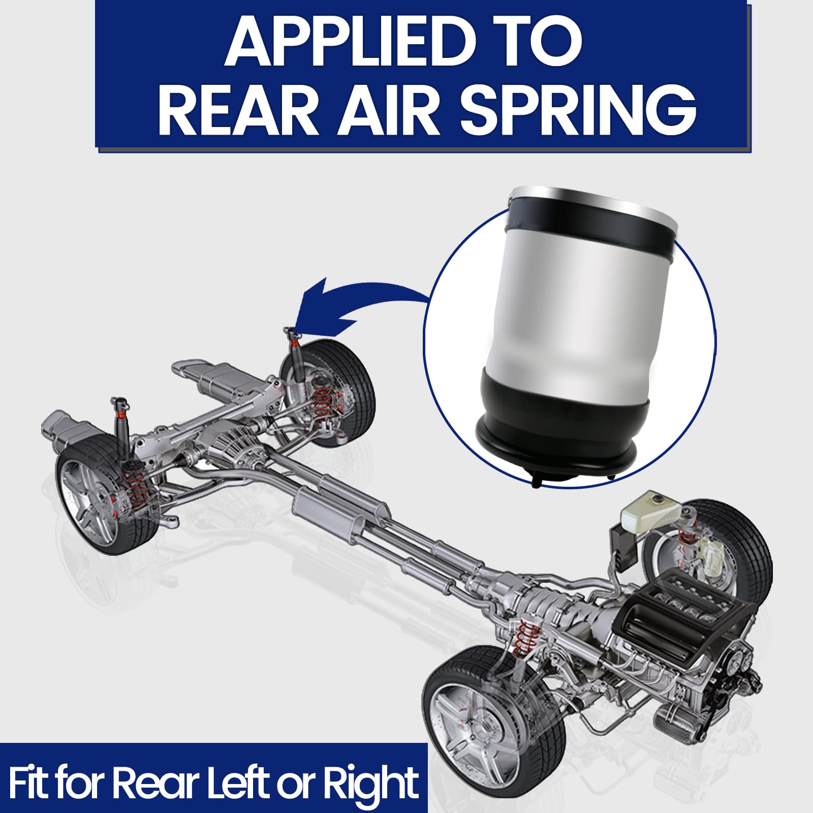 High-Quality Rear Air Suspension Spring Bags Replacement for Land Rover LR3 (2005-2009) LR4 (2010-2016) & Sport (2006-2013) - Durable Off-Road Upgrade for Smooth Ride & Enhanced Load Capacity
