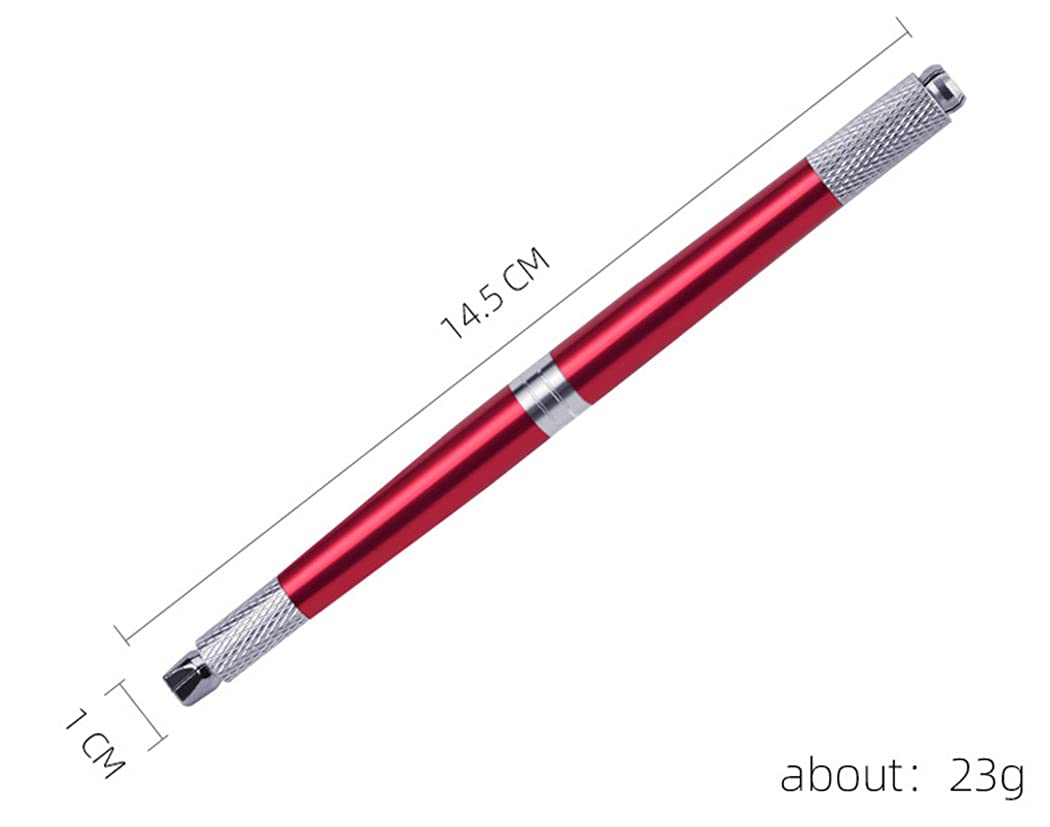 XIAOYU 3 in 1 Microblading Pen with Needles - Permanent Makeup Tool for Eyebrow Tattooing & Microblading - Professional Manual Eyebrow Tattoo Pen (Silver) - Perfect for Salon, Spa & Home Use