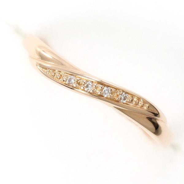 4℃ K10PG Pink Gold Diamond Ring for Women - Elegant 10K Rose Gold Engagement & Wedding Band - Perfect for Anniversaries, Proposals & Special Occasions