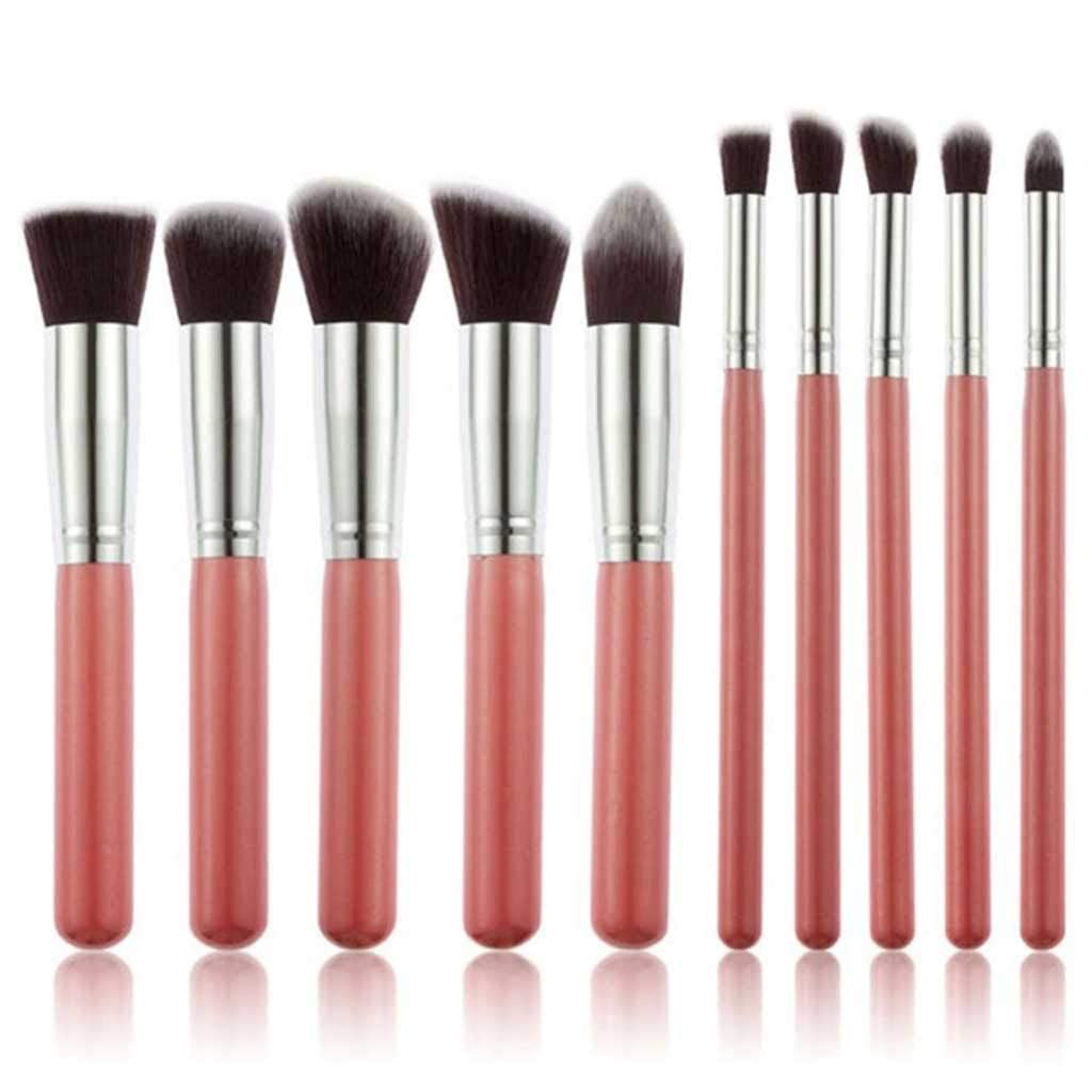 10-Piece Professional Makeup Brush Set - Premium Cosmetic Brushes for Foundation, Eyeshadow & Blending - Perfect Makeup Kit for Women & Girls (Ideal for Travel, Home & Professional Use)