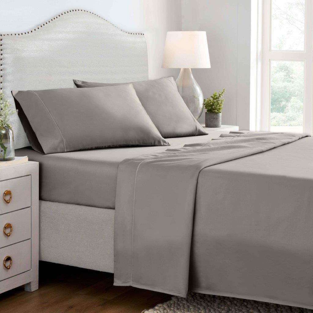 Luxury Egyptian Cotton 1500 Thread Count Embroidered Sheet Set - Queen Size Bedding for Ultimate Comfort & Breathability - Perfect for Master Bedrooms, Guest Rooms & Hotels