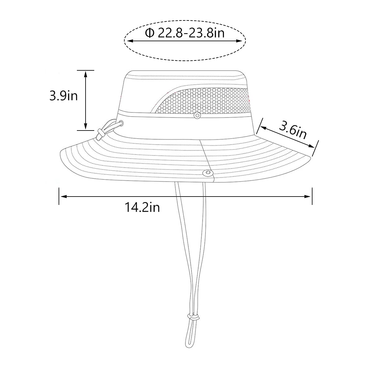 UPF 50+ Boonie Sun Hat for Men & Women - Fishing, Hiking, Safari