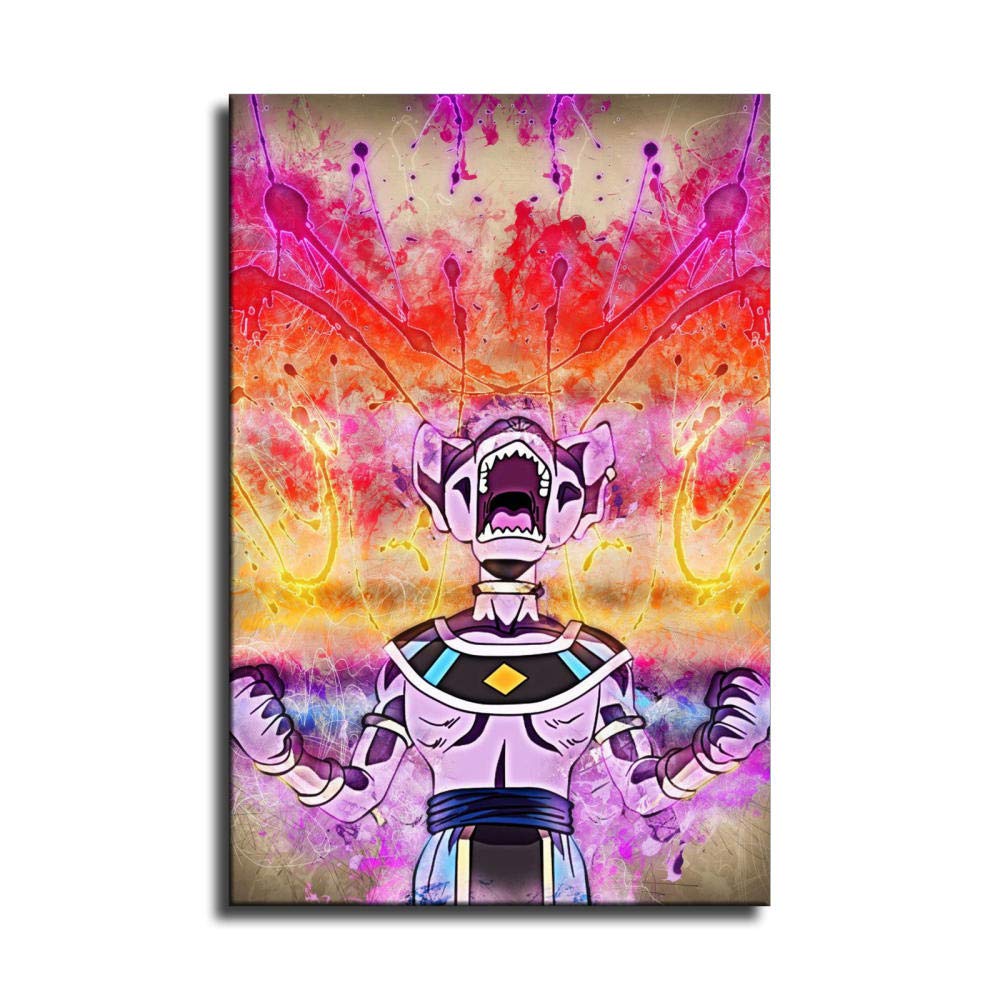 Beerus Anime & Manga Canvas Wall Art Print - Dragon Ball Z Home Decor Poster for Living Room, Bedroom & Office