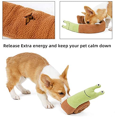 Interactive Snuffle Mat for Dogs & Cats - Mental Stimulation & Foraging Toy, Slow Feeder Puzzle Game for Stress Relief & Boredom - Encourages Natural Instincts - Perfect for Training, Anxiety Relief & Indoor Play (Snail Design)