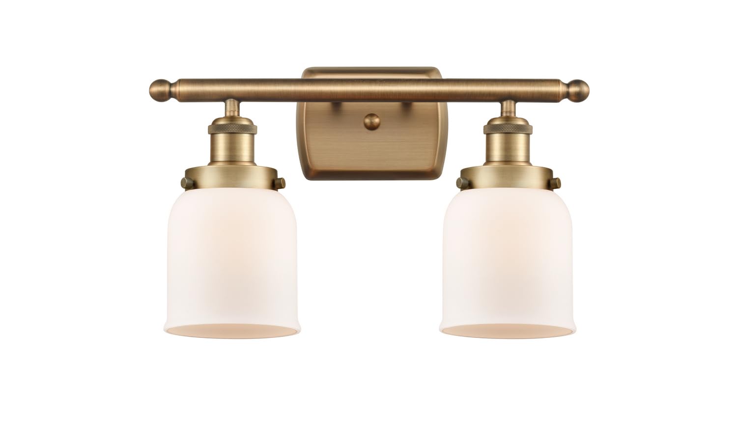 Ballston Collection 916-2W-BB-G51 2-Light LED Bathroom Vanity Light in Brass Finish - Perfect for Modern & Transitional Bathroom Decor