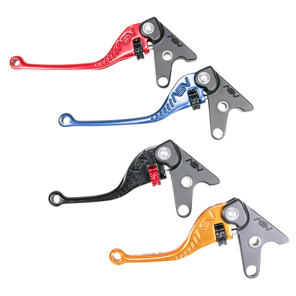 ASV F3 Sport Shorty Clutch Lever - Black - Compatible with Suzuki V-Strom 1000 (ABS) Adventure DL1000ADV 2014-2016 - Perfect for Off-Road & Adventure Motorcycle Riding