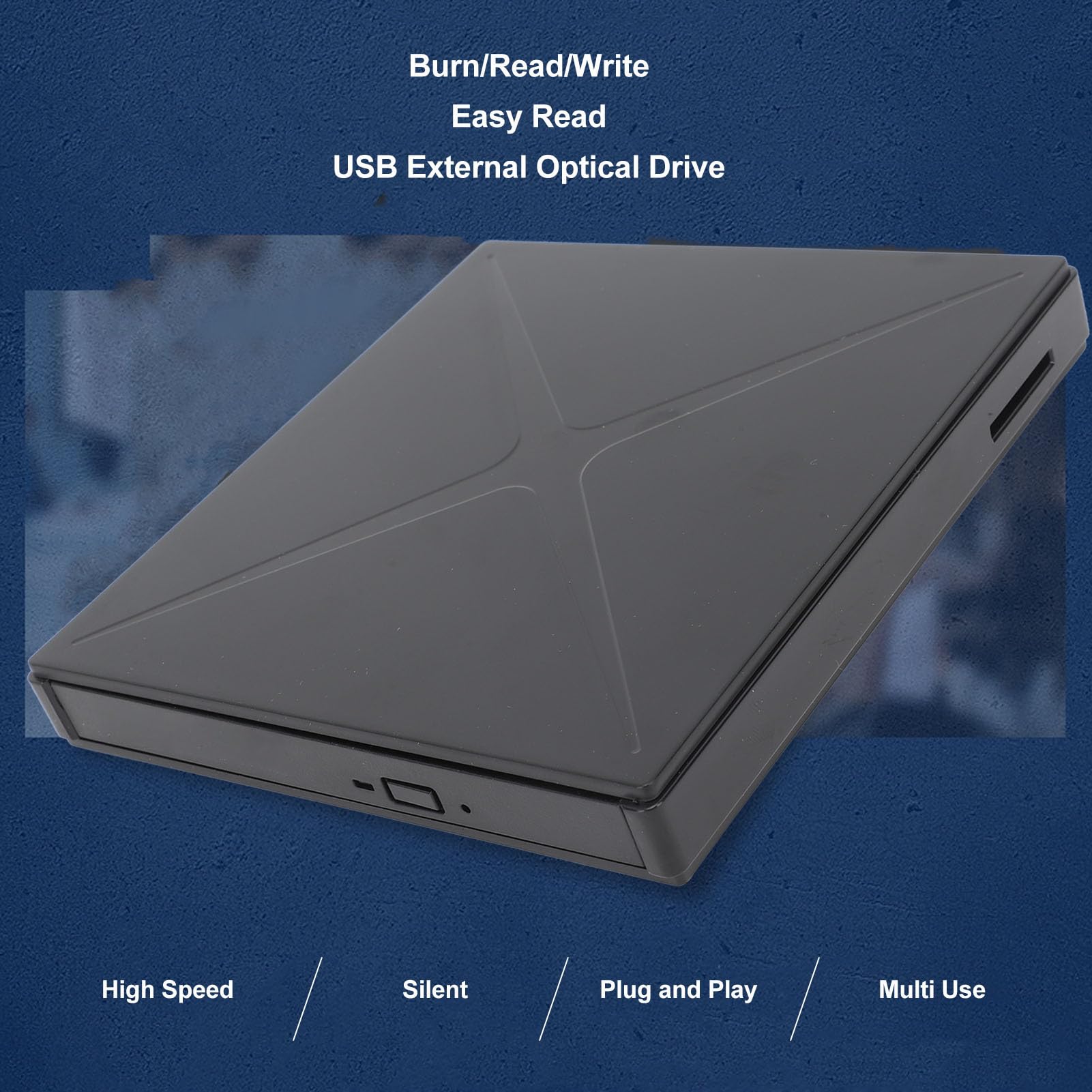 Plyisty USB 3.0 DVD Burner with 2MB Cache - Compatible with Windows, OS X, Linux - Ideal for Home, Office, and Multimedia Use
