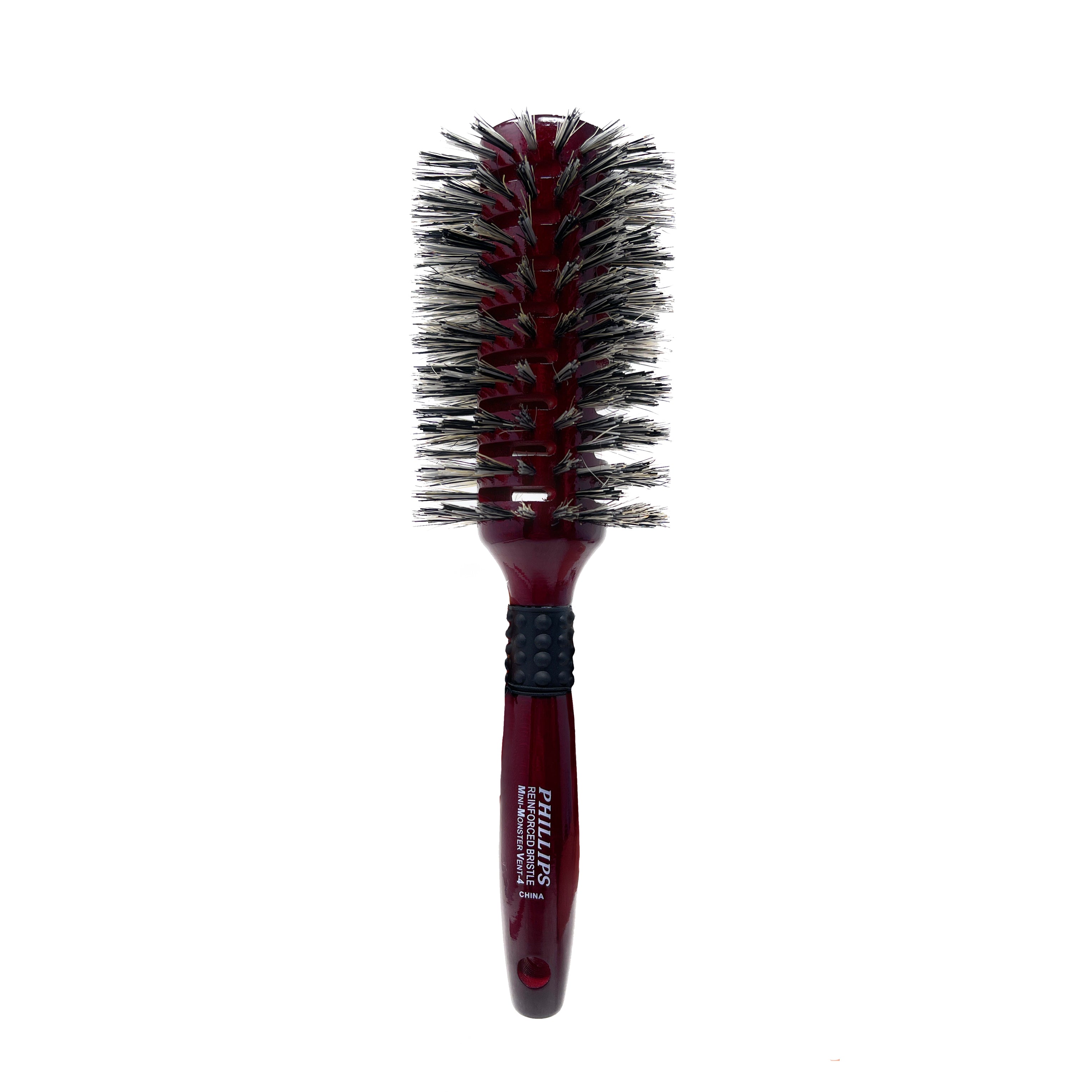 Phillips Brush Monster Vent Barrel Hair Brush with Wood Handle - Detangling & Styling for All Hair Types - Perfect for Home, Salon & Travel Use