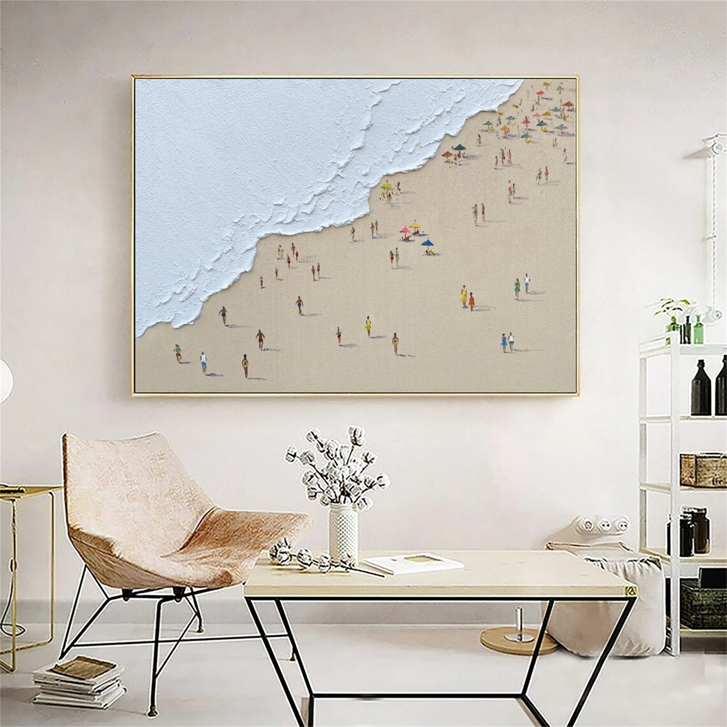 Ocean and Sky Painting #OS128 - Stunning Wall Art for Home & Office Decor - Perfect for Living Room, Bedroom, or Office Space