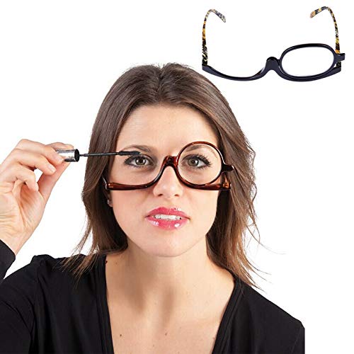 **Aisi Magnifying Makeup Glasses with Flip Down Lens – 5X Magnification Cosmetic Eyewear for Women – Perfect for Eyeliner, Eyeshadow & Lash Application**