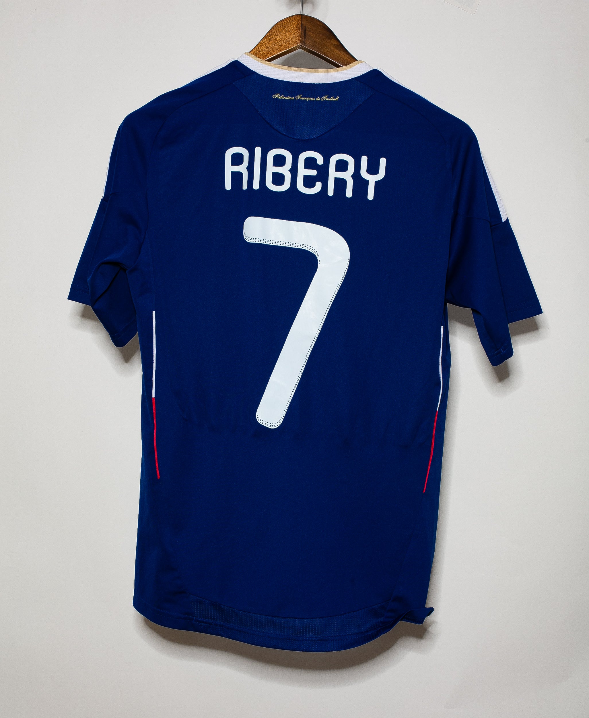 2009 France Home #7 Franck Ribery Soccer Jersey (Size S) - Vintage Football Shirt for Collectors & Fans - Perfect for Matches, Gifts & Memorabilia
