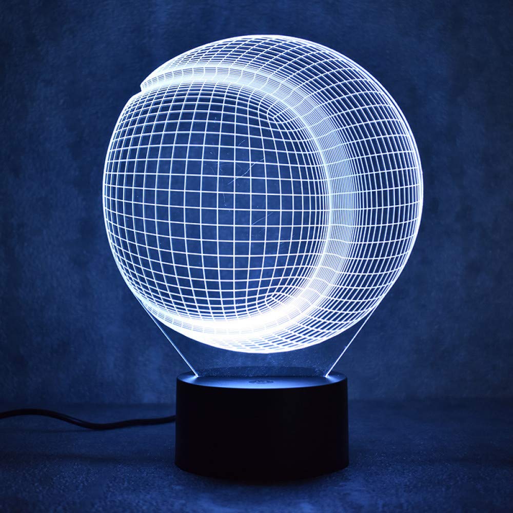 3D USB LED Baseball Softball Night Light - Colorful Bedside Table Lamp for Kids & Adults, Perfect for Bedroom, Nursery, Dorm Room | Creates Soothing Ambiance for Sleep & Relaxation